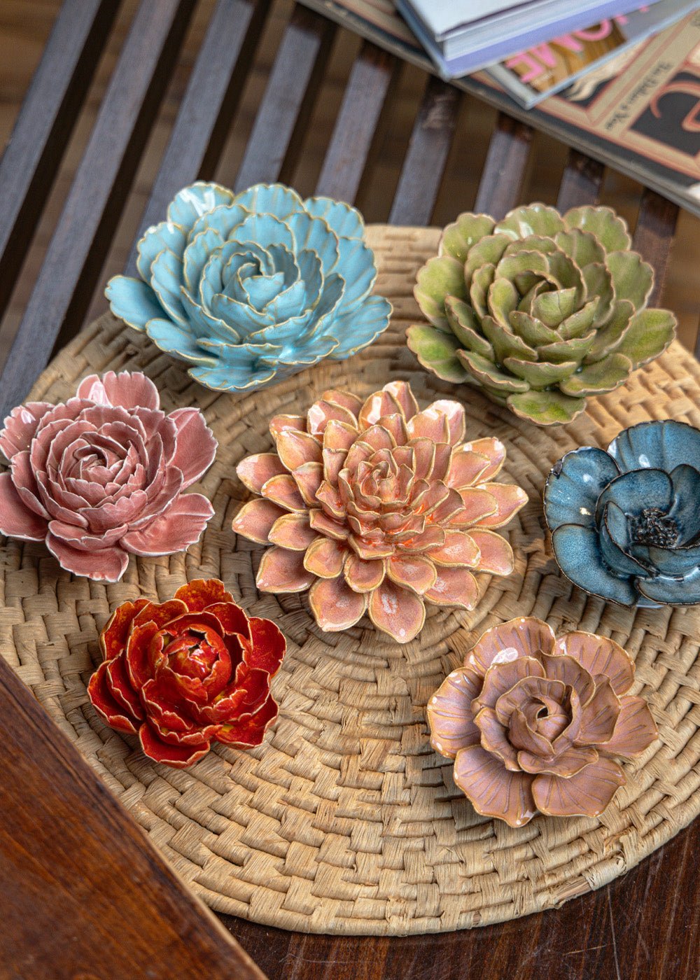 Villandry Gardens - 7 Piece Set - Chive Ceramics Studio - Ceramic Flower Sets - Chive Ceramics Studio