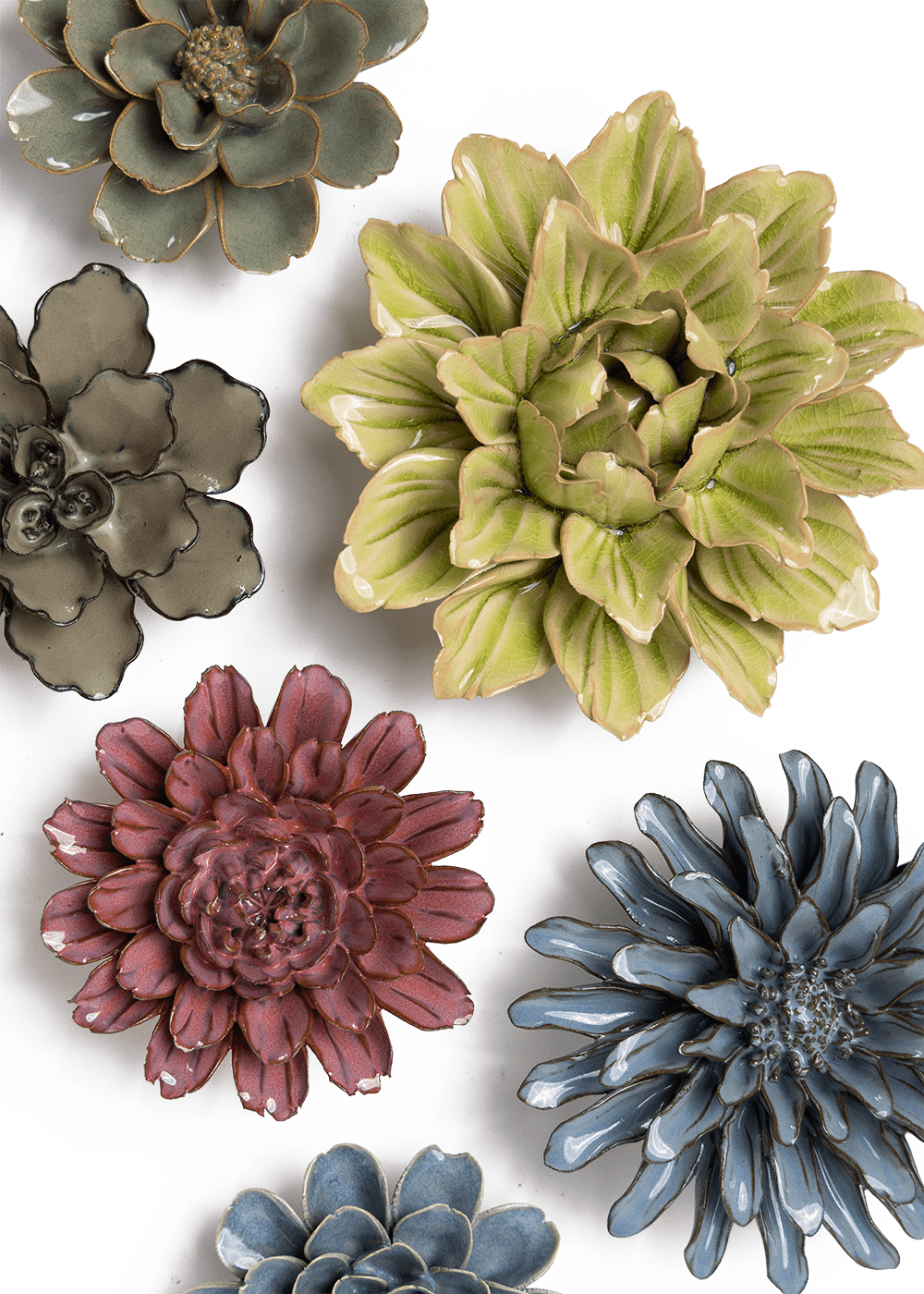 Ashikaga - 6 Piece Set - Chive Ceramics Studio - Ceramic Flower Sets - Chive Ceramics Studio