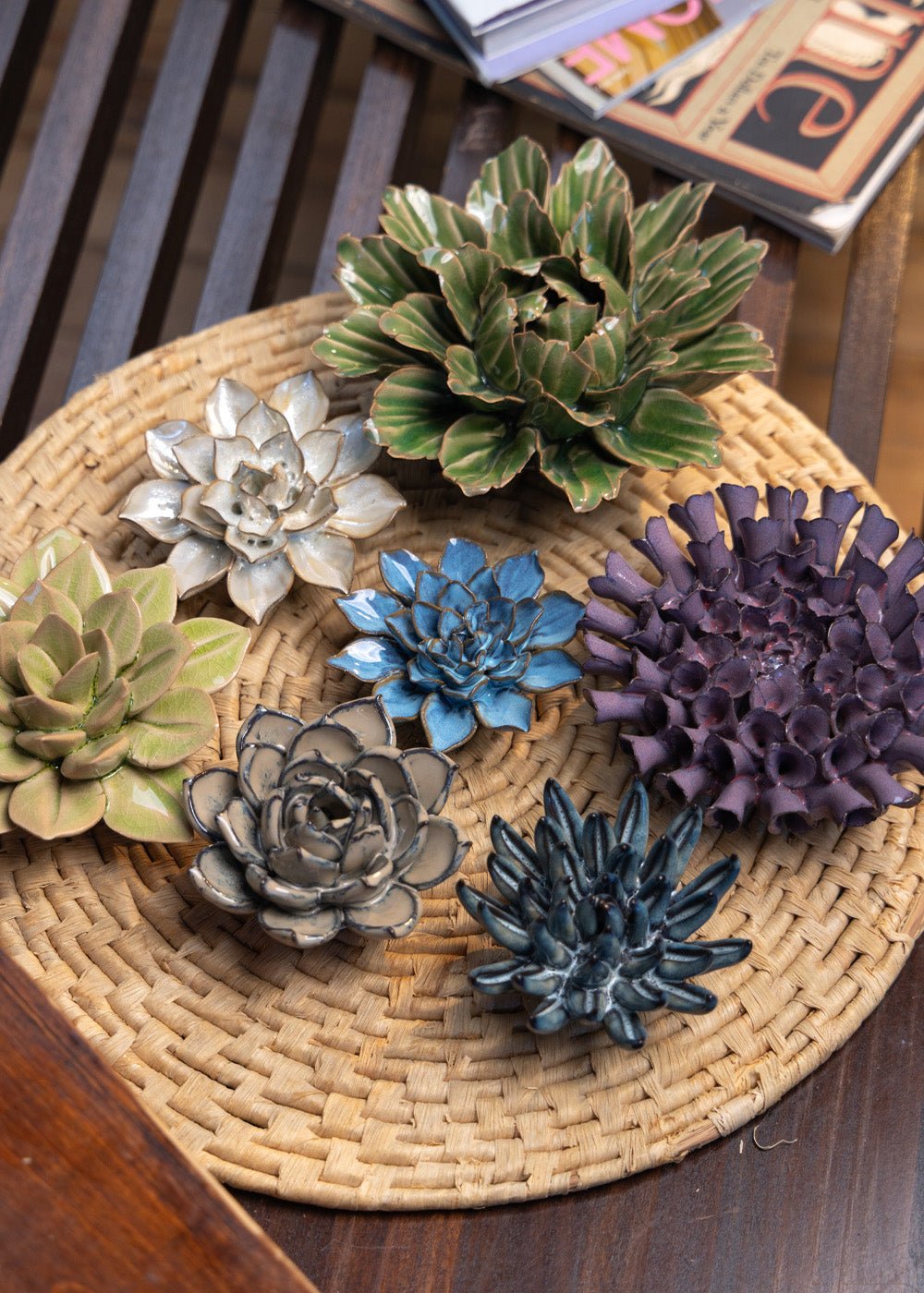 Hitachi Park - 7 Piece Set - Chive Ceramics Studio - Ceramic Flower Sets - Chive Ceramics Studio