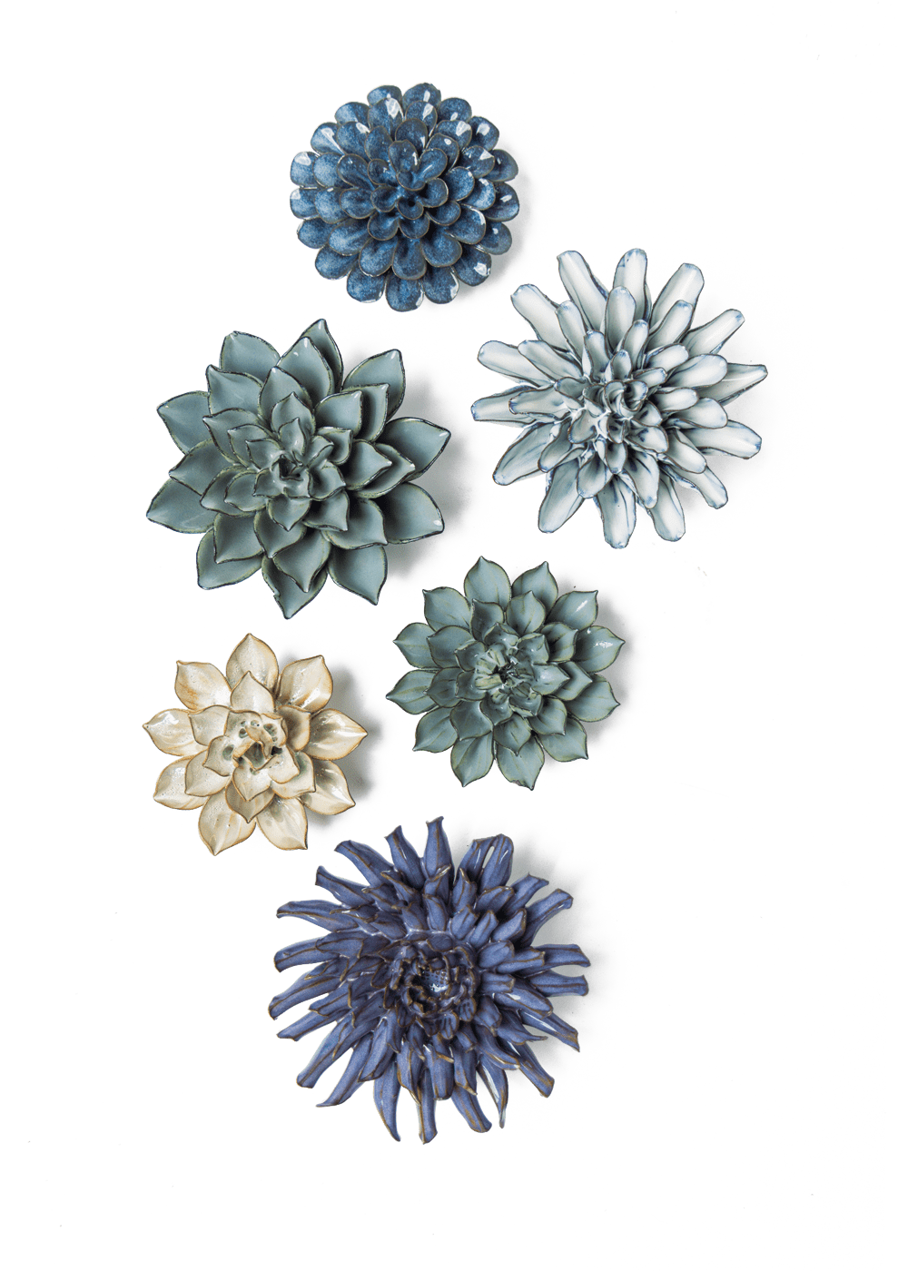 Kameido - 6 Piece Set - Chive Ceramics Studio - Ceramic Flower Sets - Chive Ceramics Studio