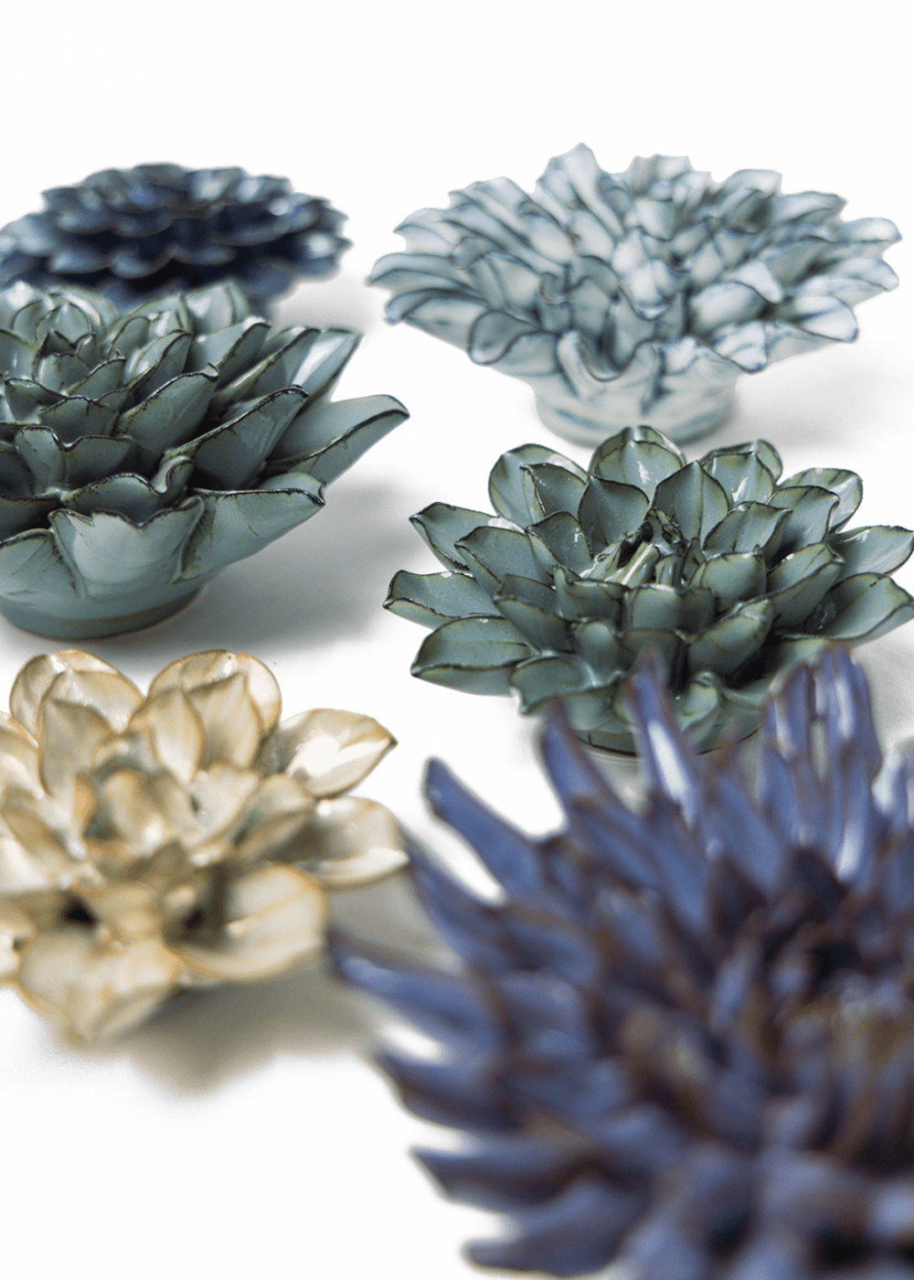 Kameido - 6 Piece Set - Chive Ceramics Studio - Ceramic Flower Sets - Chive Ceramics Studio