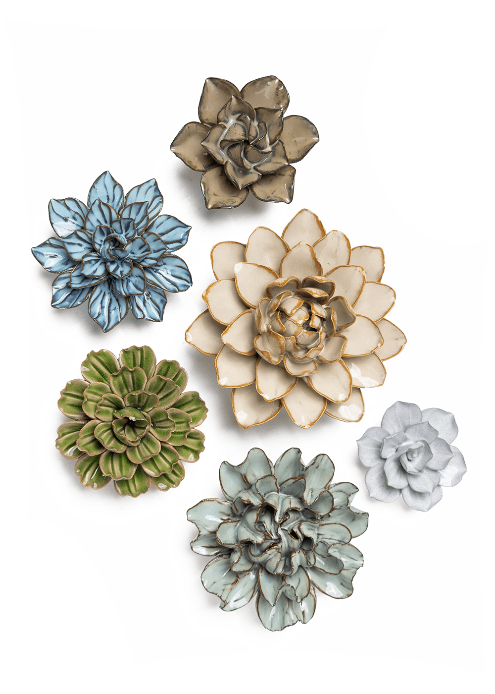 Meigetsuin - 6 Piece Set - Chive Ceramics Studio - Ceramic Flower Sets - Chive Ceramics Studio