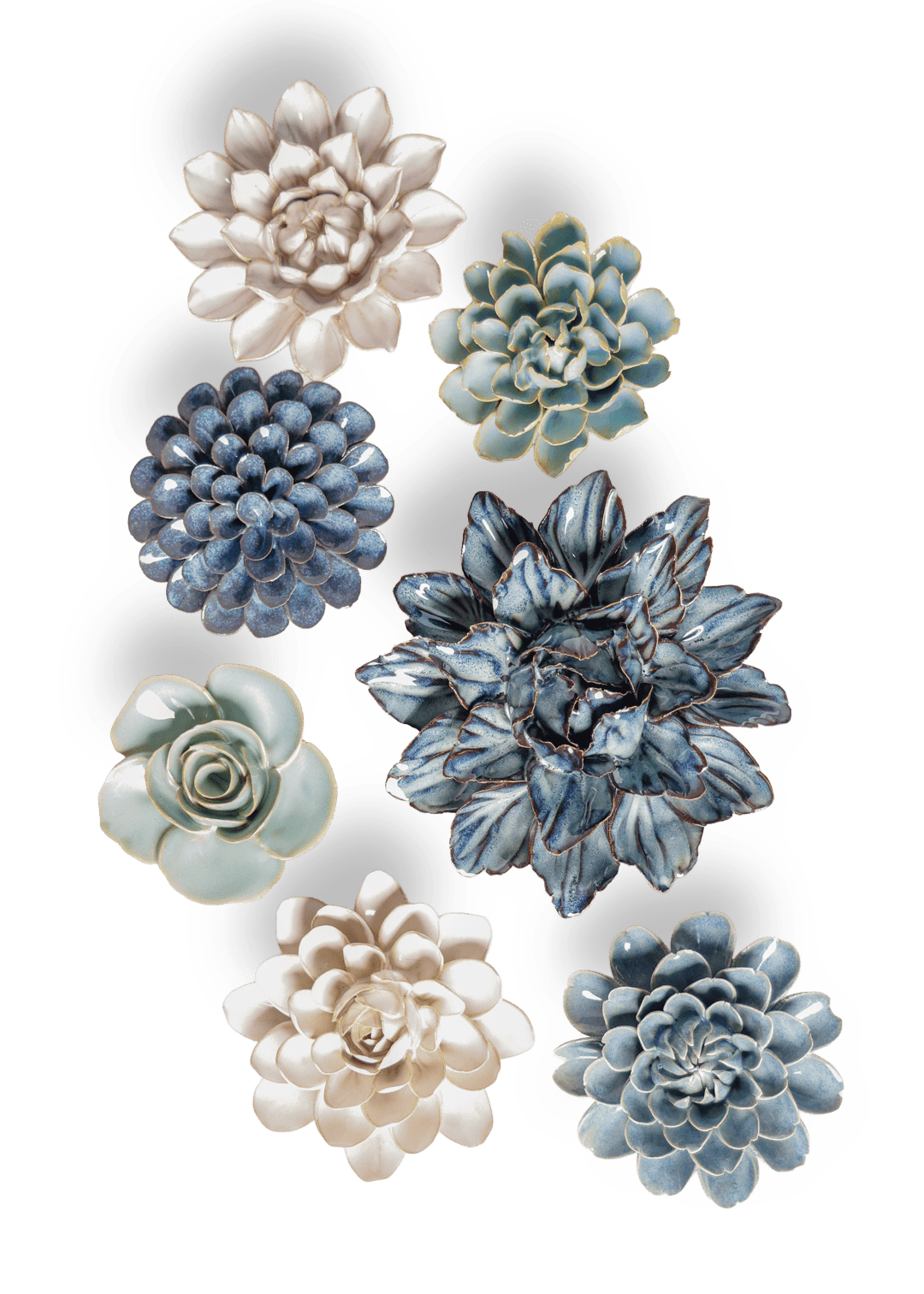 Montauk - 7 Piece Set - Chive Ceramics Studio - Ceramic Flower Sets - Chive Ceramics Studio