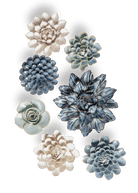 Montauk - 7 Piece Set - Chive Ceramics Studio - Ceramic Flower Sets - Chive Ceramics Studio