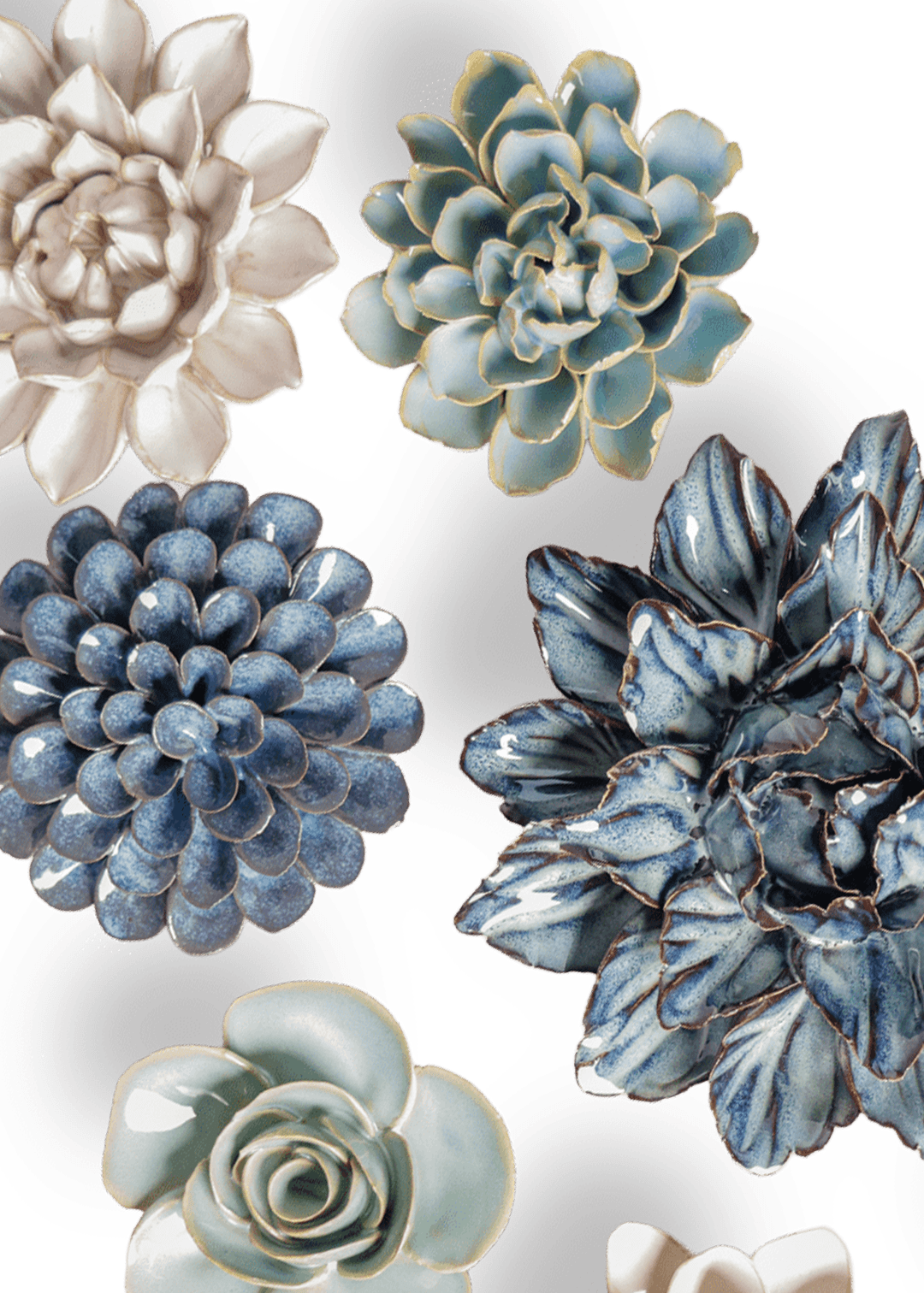 Montauk - 7 Piece Set - Chive Ceramics Studio - Ceramic Flower Sets - Chive Ceramics Studio