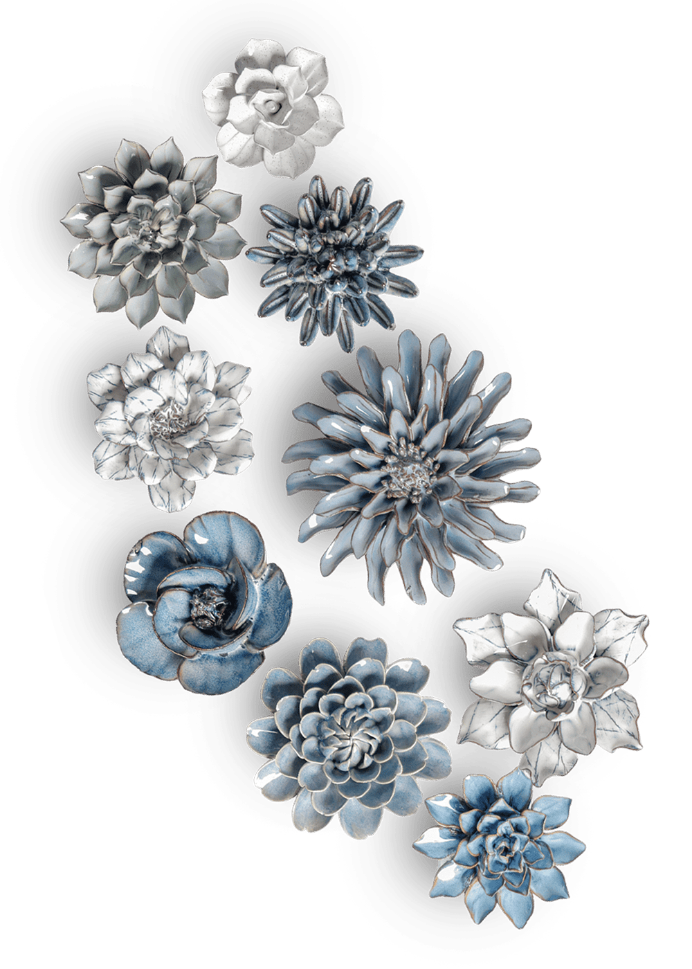 Newport - 9 Piece Set - Chive Ceramics Studio - Ceramic Flower Sets - Chive Ceramics Studio