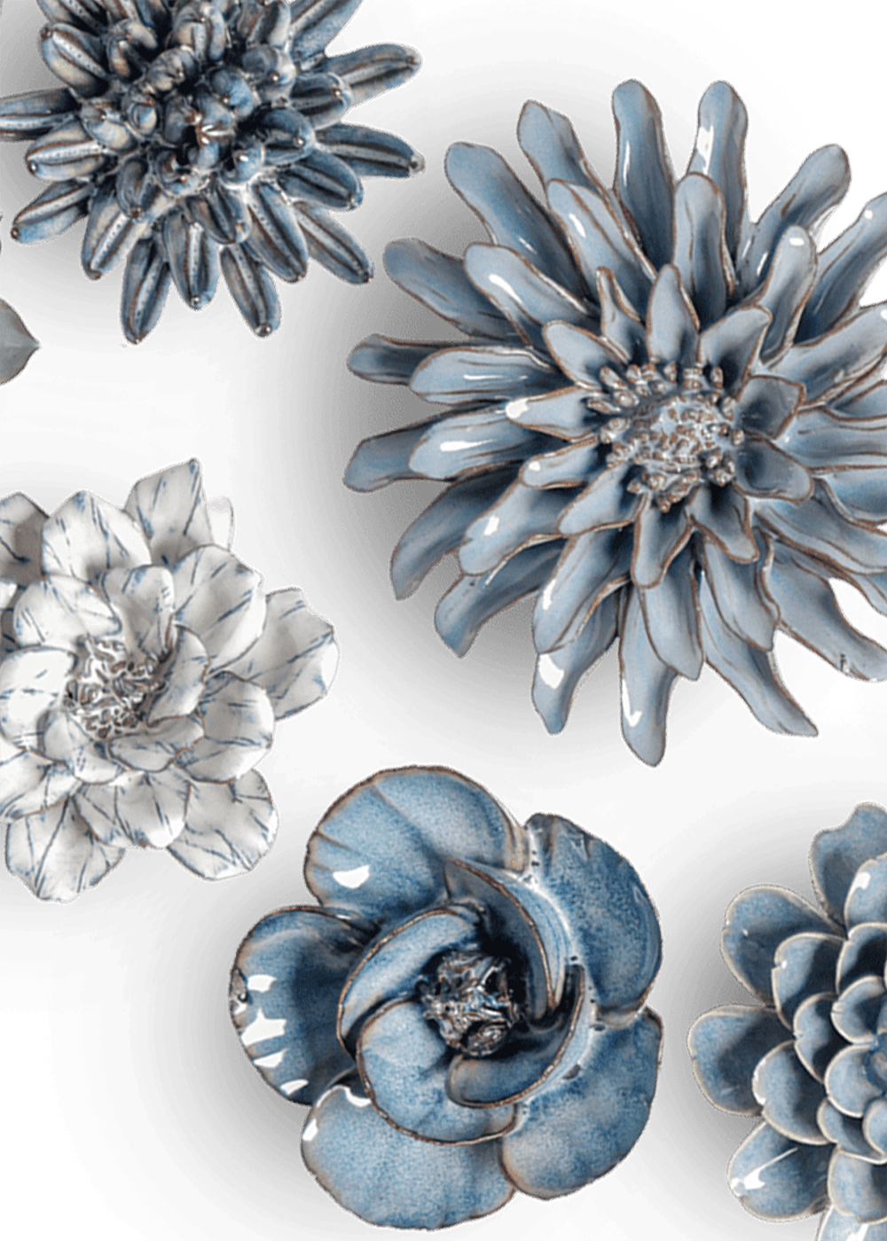 Newport - 9 Piece Set - Chive Ceramics Studio - Ceramic Flower Sets - Chive Ceramics Studio