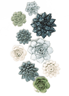Prescott Park - 9 Piece Set - Chive Ceramics Studio - Ceramic Flower Sets - Chive Ceramics Studio