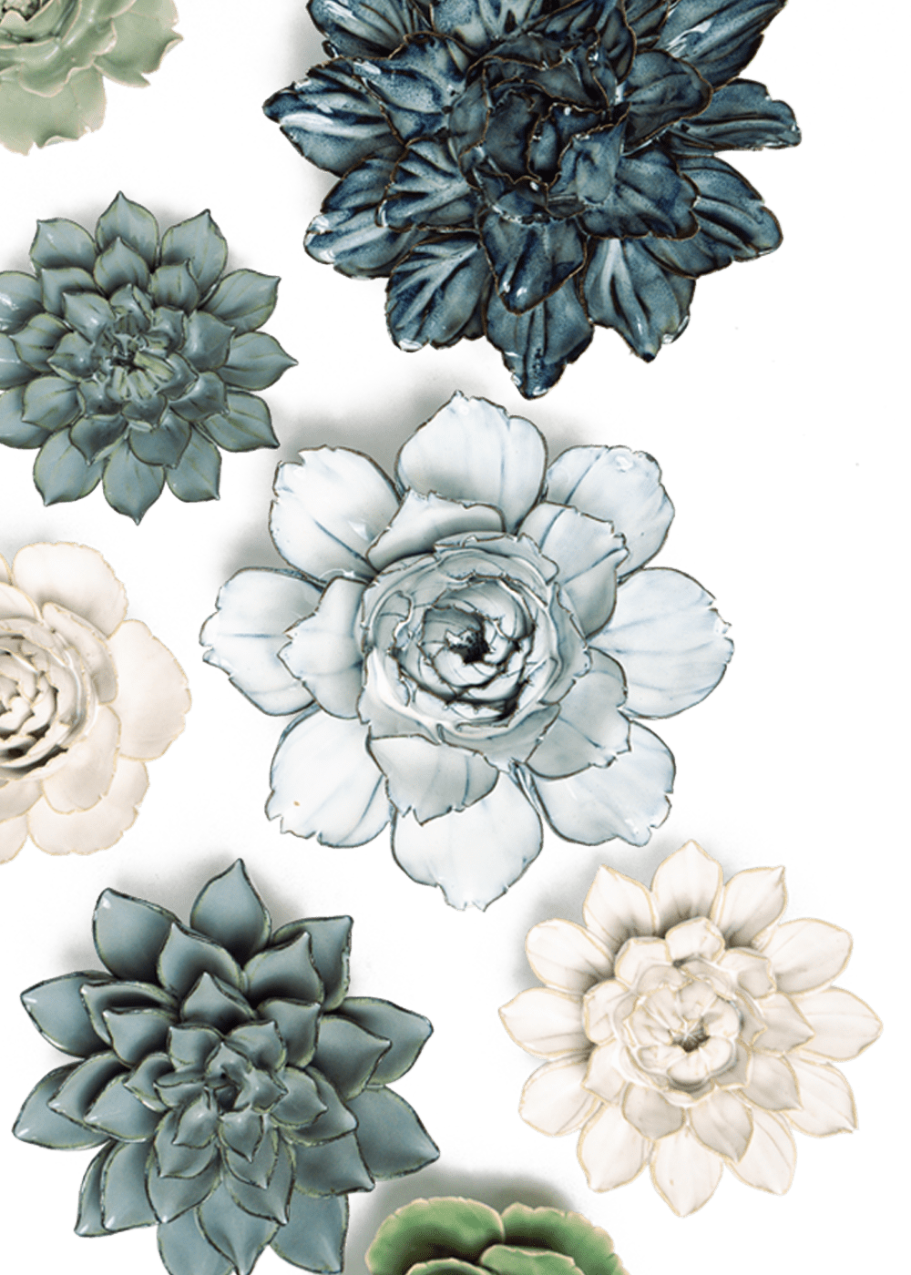 Prescott Park - 9 Piece Set - Chive Ceramics Studio - Ceramic Flower Sets - Chive Ceramics Studio