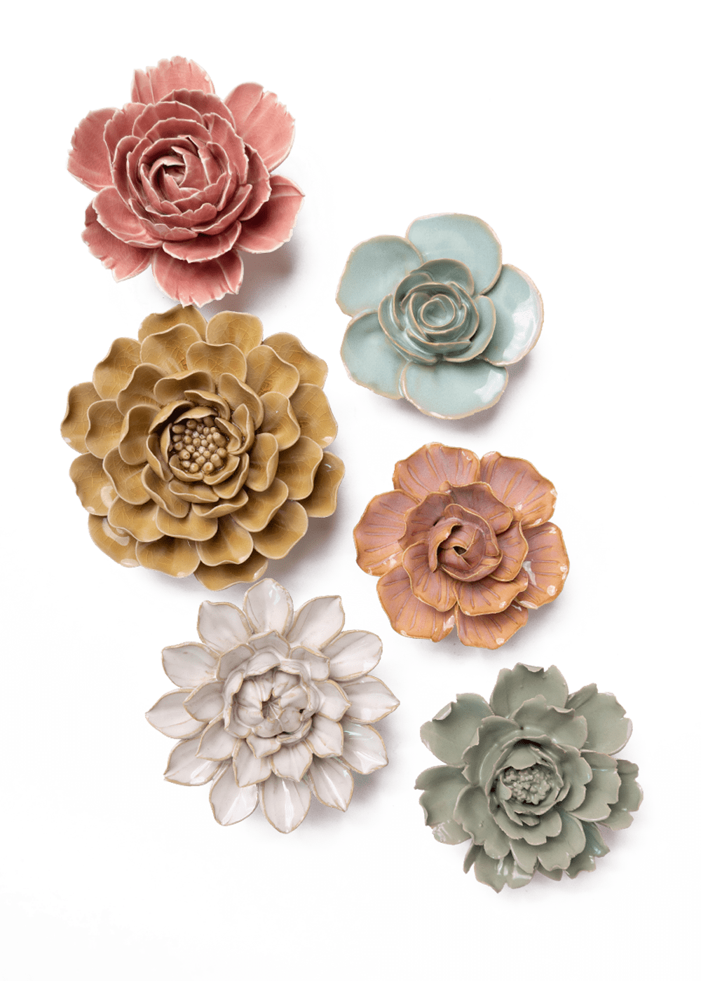 Norrviken Gardens - 6 Piece Set - Chive Ceramics Studio - Ceramic Flower Sets - Chive Ceramics Studio