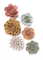 Norrviken Gardens - 6 Piece Set - Chive Ceramics Studio - Ceramic Flower Sets - Chive Ceramics Studio