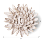 Coastal Ceramic Flower Ivory Chrysanthemum Wall Art - Chive Ceramics Studio - Ceramic Flowers - Chive US