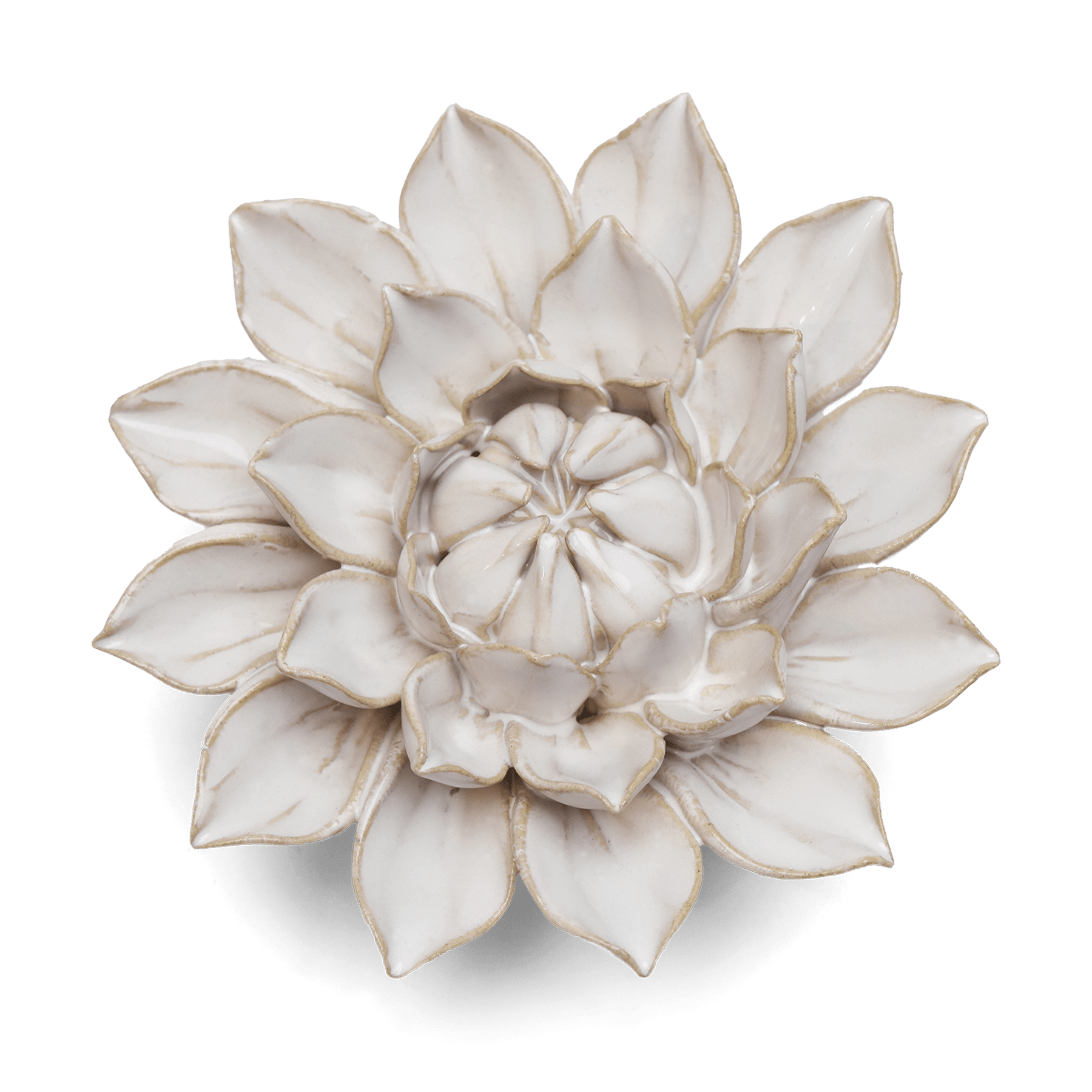 Coastal Ceramic Flower Ivory Dahlia Wall Art - Chive Ceramics Studio - Ceramic Flowers - Chive US