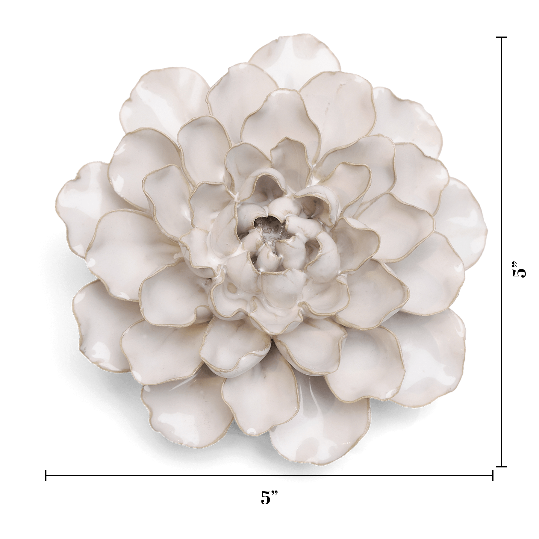 Coastal Ceramic Flower Ivory Water Lily Wall Art - Chive Ceramics Studio - Ceramic Flowers - Chive US