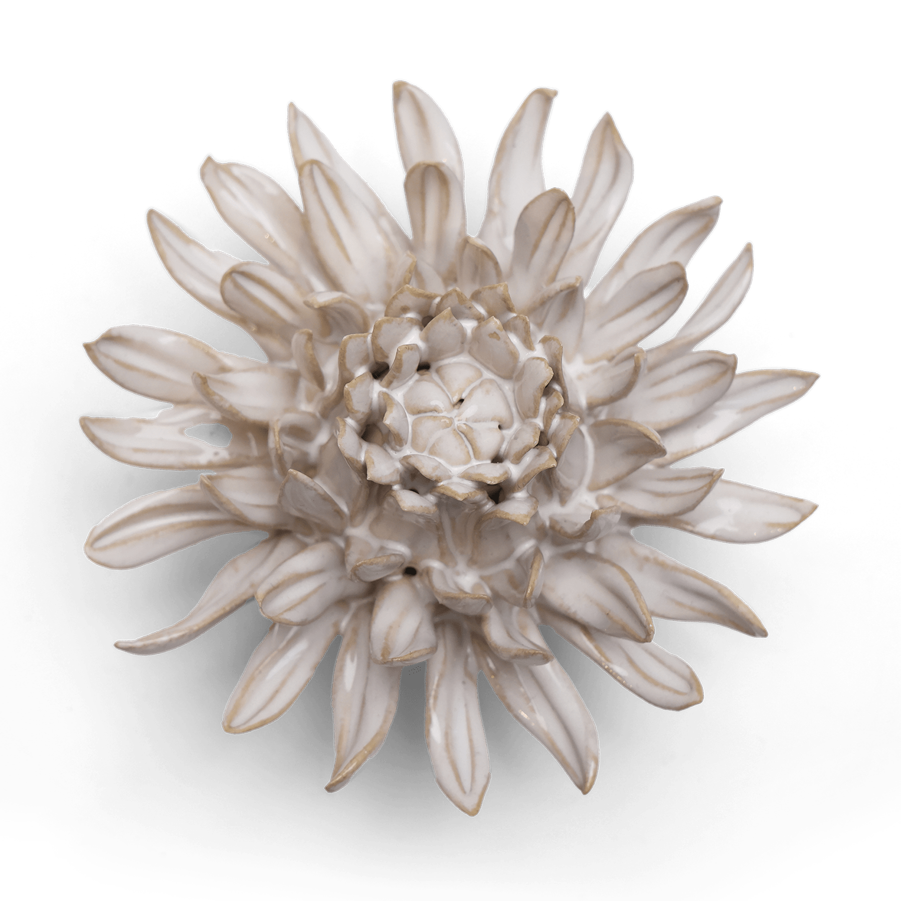 Coastal Ceramic Flower Ivory Spider Mum Wall Art - Chive Ceramics Studio - Ceramic Flowers - Chive US