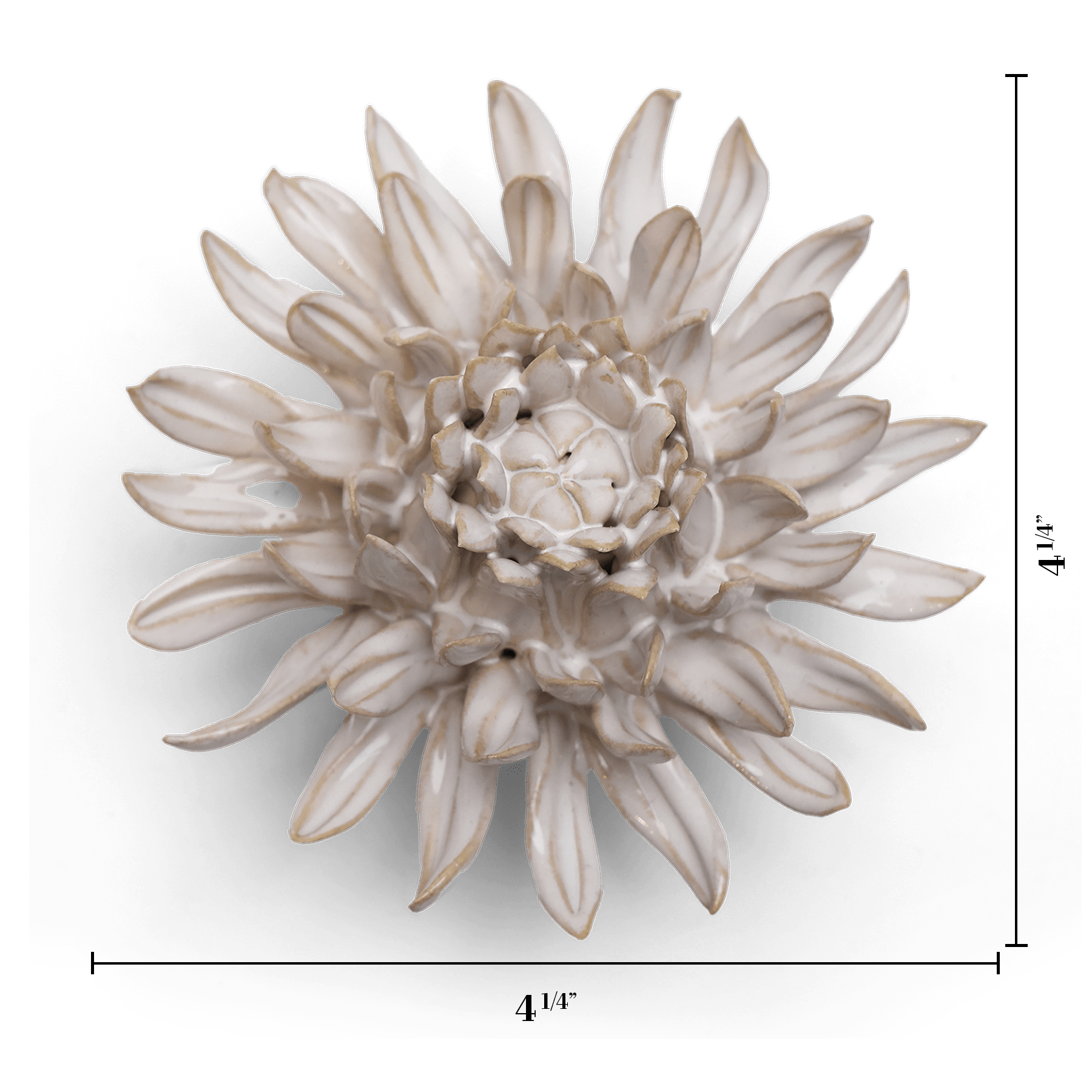 Coastal Ceramic Flower Ivory Spider Mum Wall Art - Chive Ceramics Studio - Ceramic Flowers - Chive US