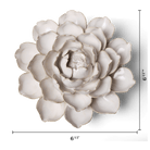 Coastal Ceramic Flower Ivory Cabbage Flower Wall Art - Chive Ceramics Studio - Ceramic Flowers - Chive US