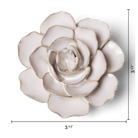 Coastal Ceramic Flower Ivory Ranunculus Wall Art - Chive Ceramics Studio - Ceramic Flowers - Chive US