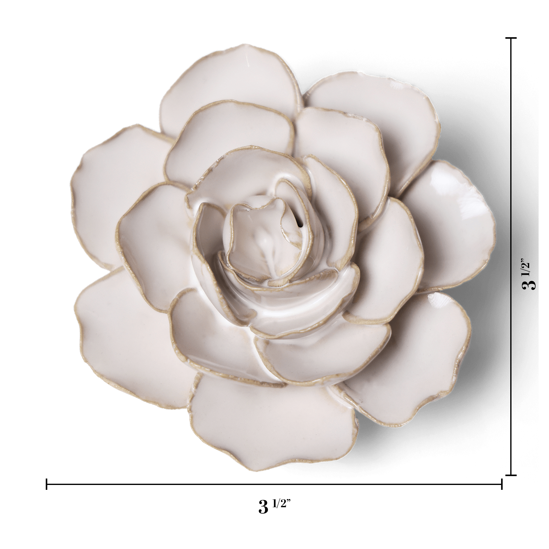 Coastal Ceramic Flower Ivory Ranunculus Wall Art - Chive Ceramics Studio - Ceramic Flowers - Chive US