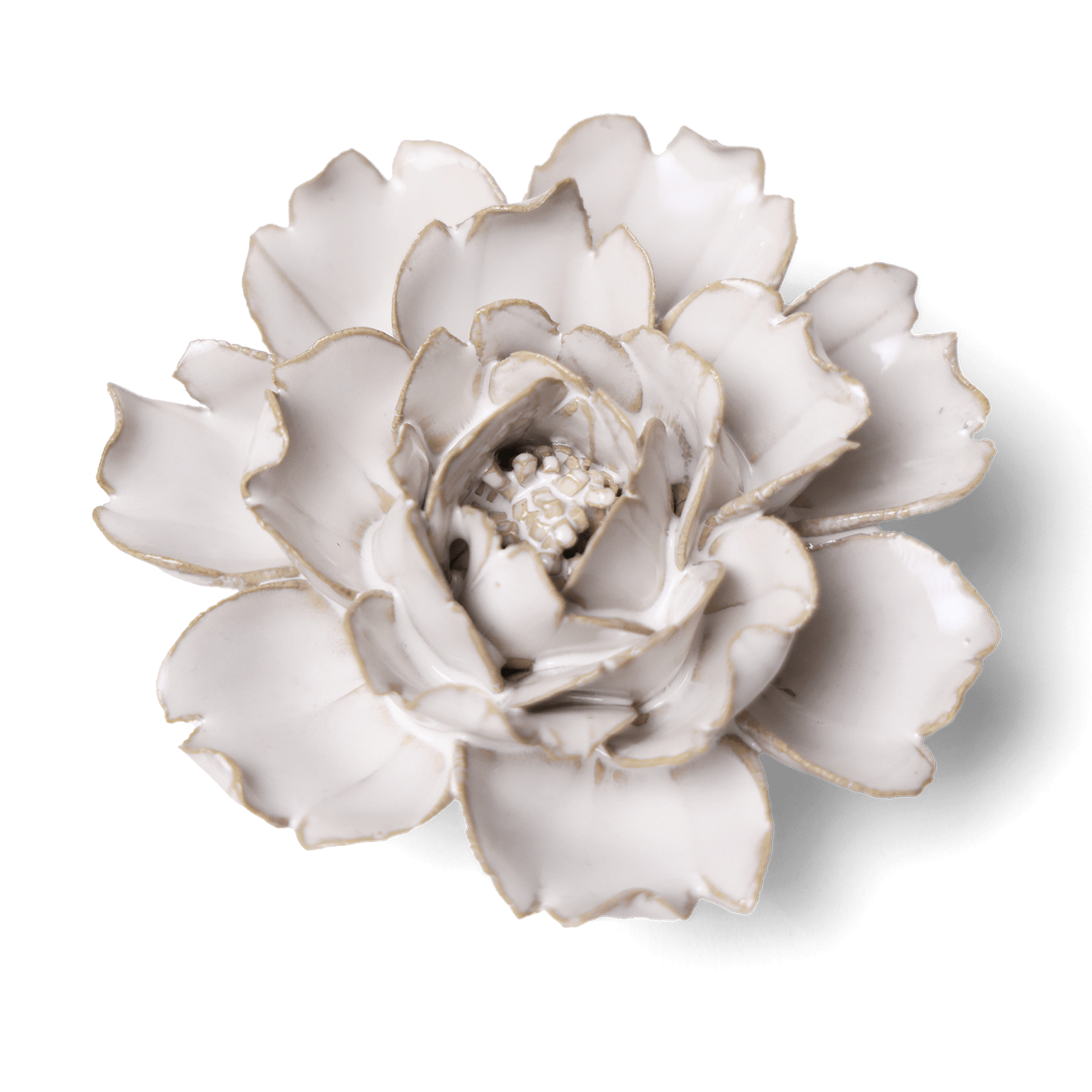 Coastal Ceramic Flower Ivory Rose Wall Art - Chive Ceramics Studio - Ceramic Flowers - Chive US