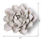 Coastal Ceramic Flower Ivory Zinnia Wall Art - Chive Ceramics Studio - Ceramic Flowers - Chive US