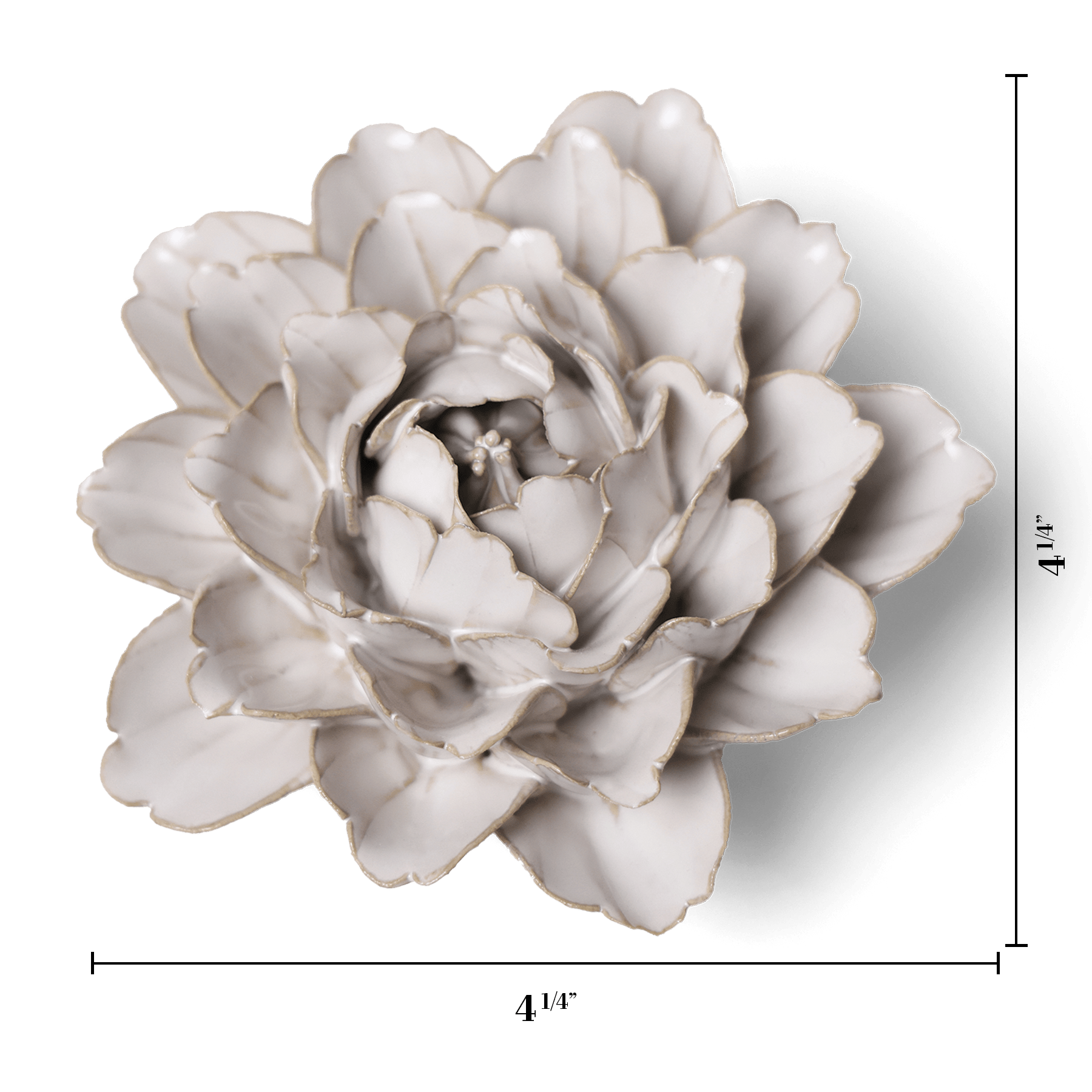 Coastal Ceramic Flower Ivory Zinnia Wall Art - Chive Ceramics Studio - Ceramic Flowers - Chive US