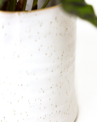 White speckled Ceramic Planter Pot - Channa - handmade by Chive Studio Toronto
