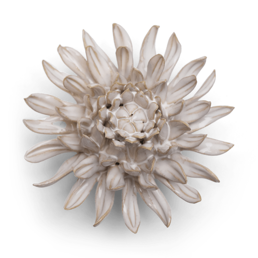 Coastal Ceramic Flower Ivory Spider Mum - Chive Ceramics Studio - Ceramic Flowers - Chive US