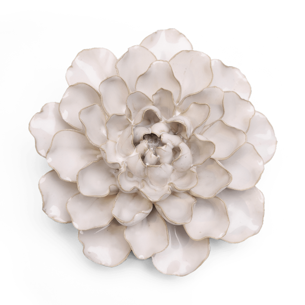 Coastal Ceramic Flower Ivory Water Lily - Chive Ceramics Studio - Ceramic Flowers - Chive US