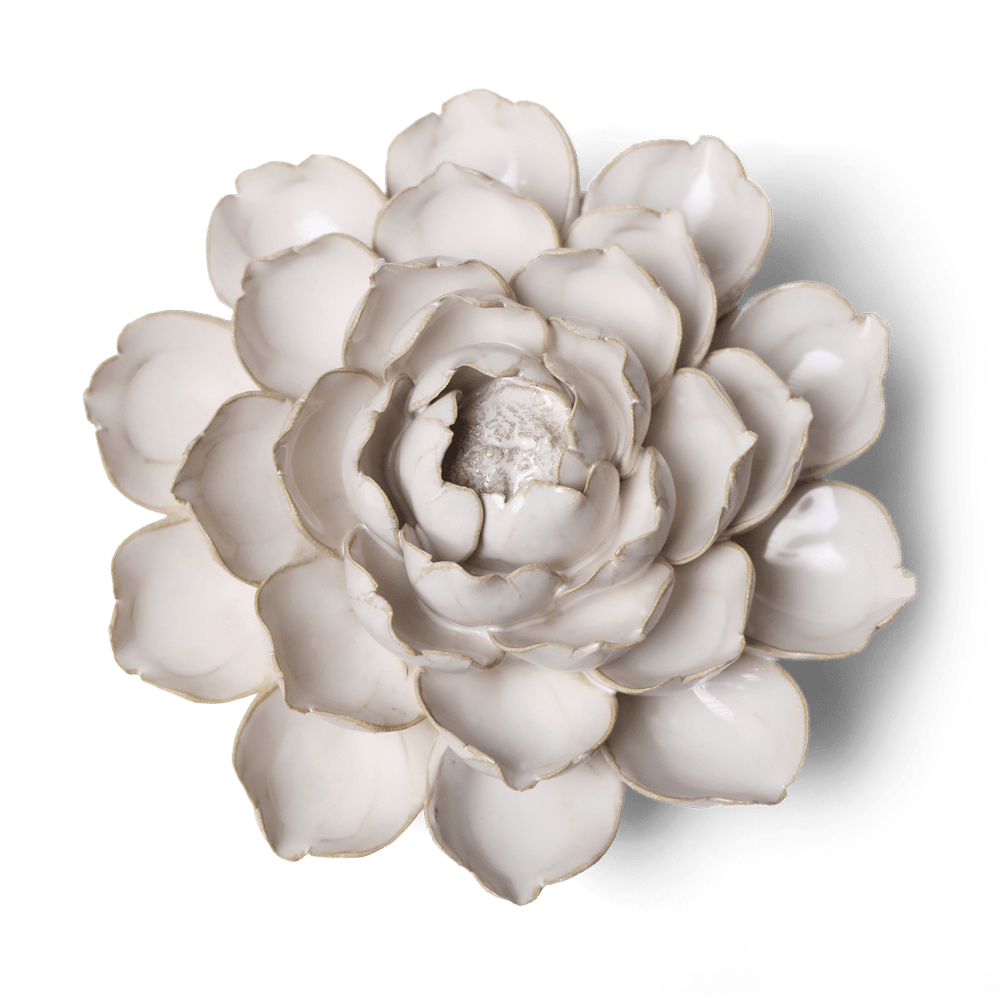 Coastal Ceramic Flower Ivory Cabbage Flower - Chive Ceramics Studio - Ceramic Flowers - Chive US