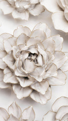 Ivory Comanche Peony - Chive Ceramics Studio - Ceramic Flowers - Chive Ceramics Studio