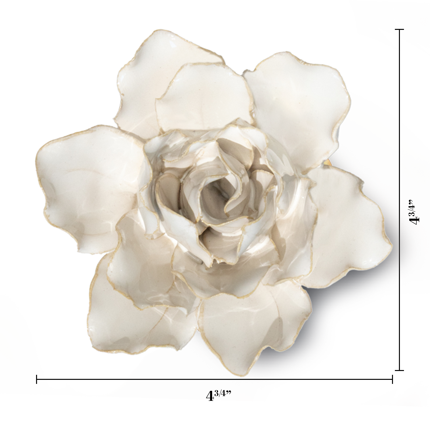 Ivory Lily ceramic wall flower  -  Coastal collection  -  handmade by Chive Studio Toronto