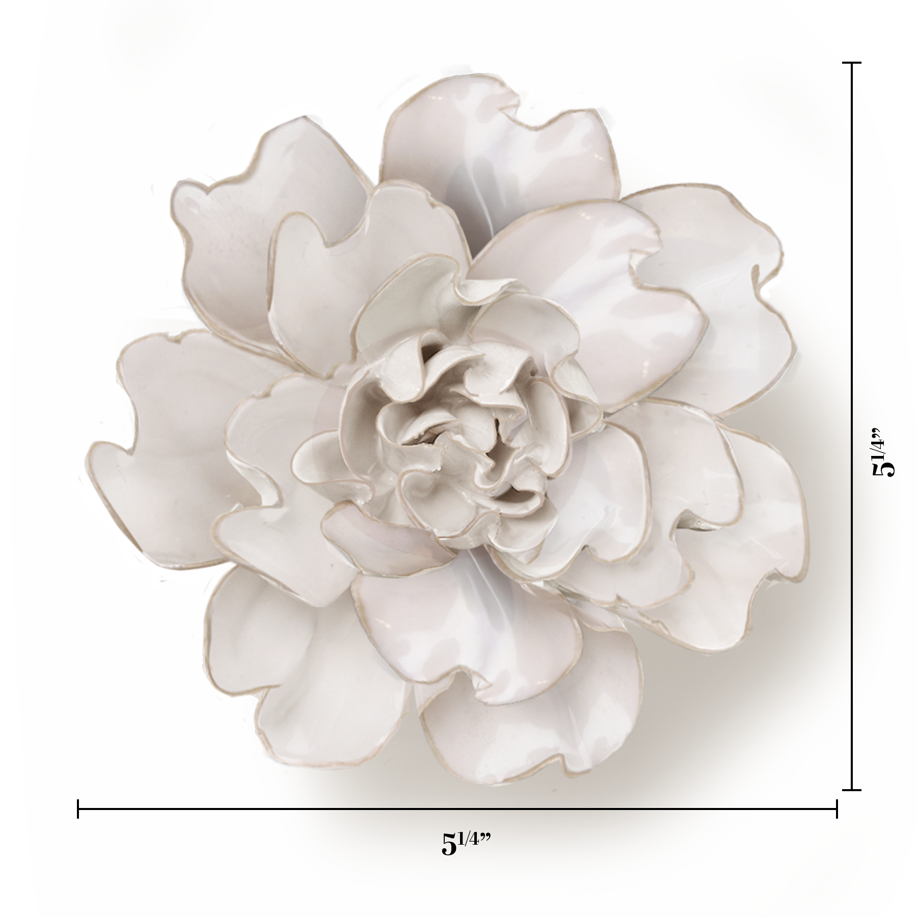 Ivory Ivory Larkspur ceramic wall flower  -  Coastal collection  -  handmade by Chive Studio Toronto