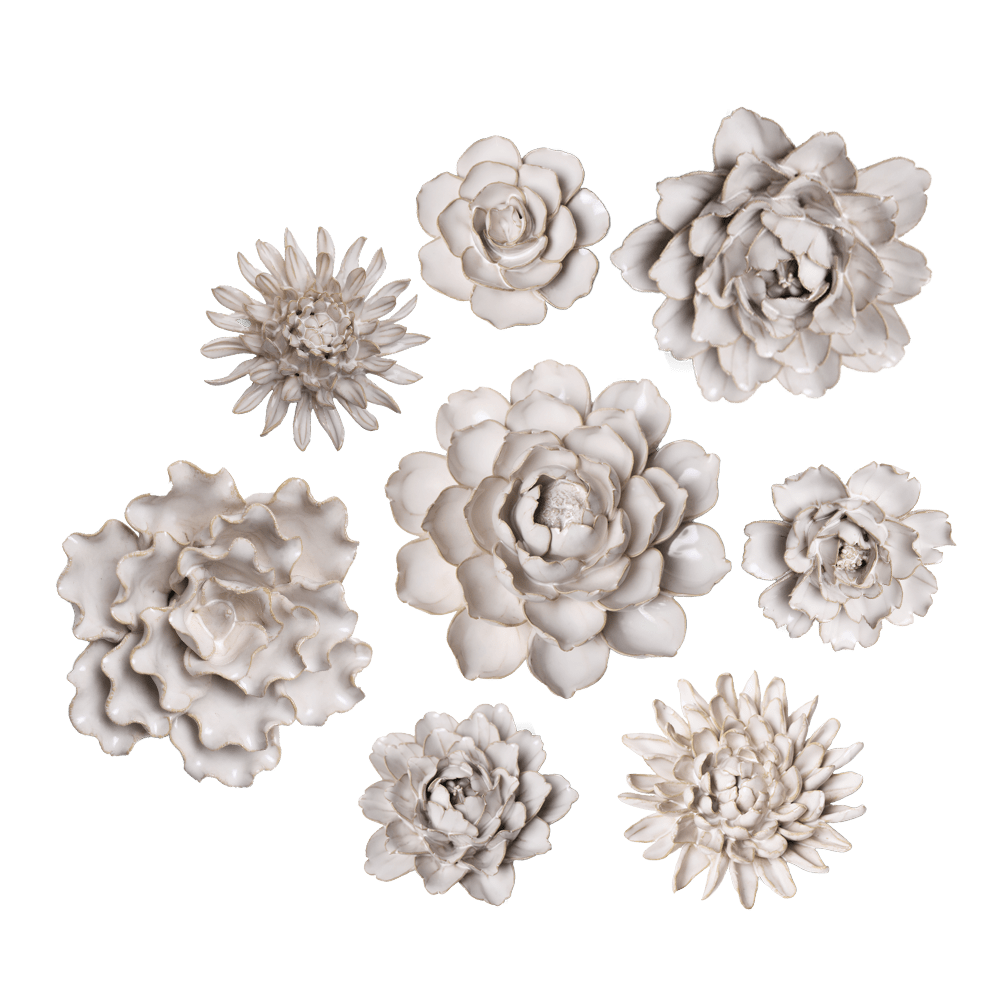 Ceramic Flower Coastal Curated Collection #1 - Chive Ceramics Studio - Ceramic Flower Sets - Chive Ceramics Studio