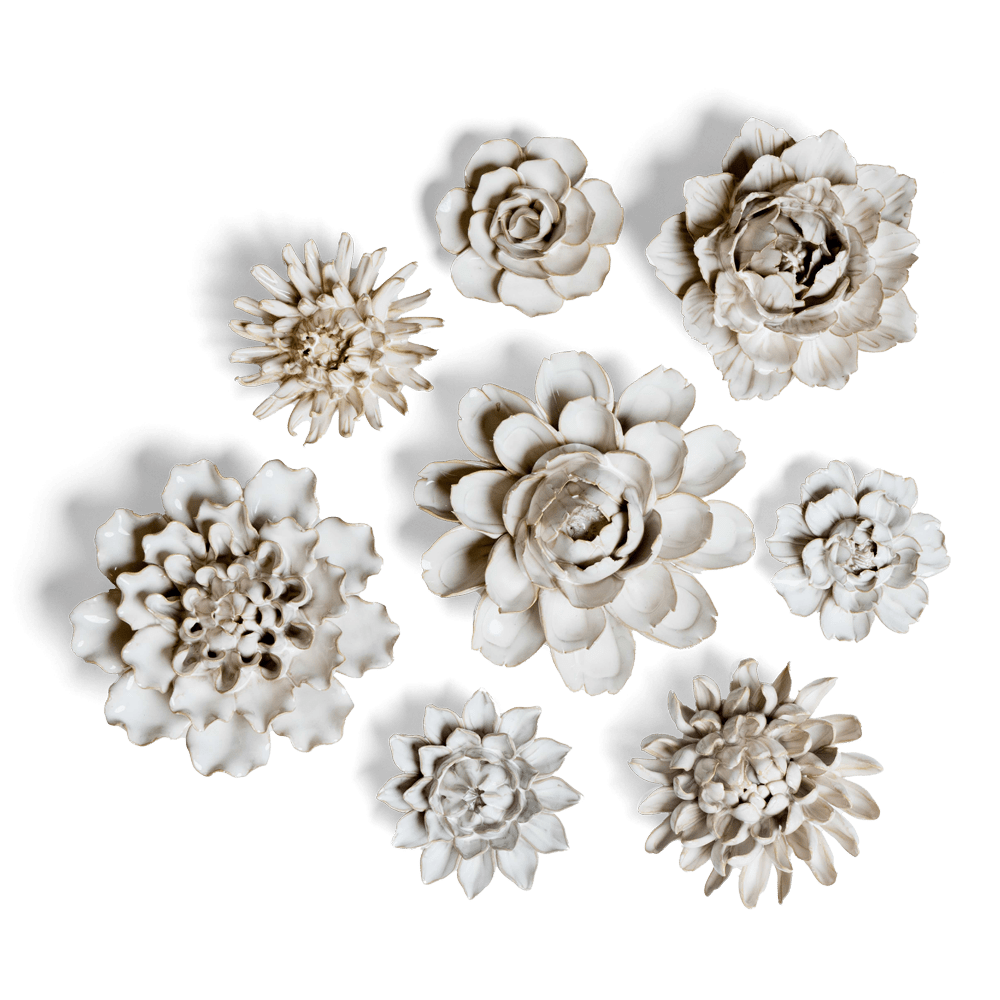 Ceramic Flower Coastal Curated Collection #1 - Chive Ceramics Studio - Ceramic Flower Sets - Chive Ceramics Studio