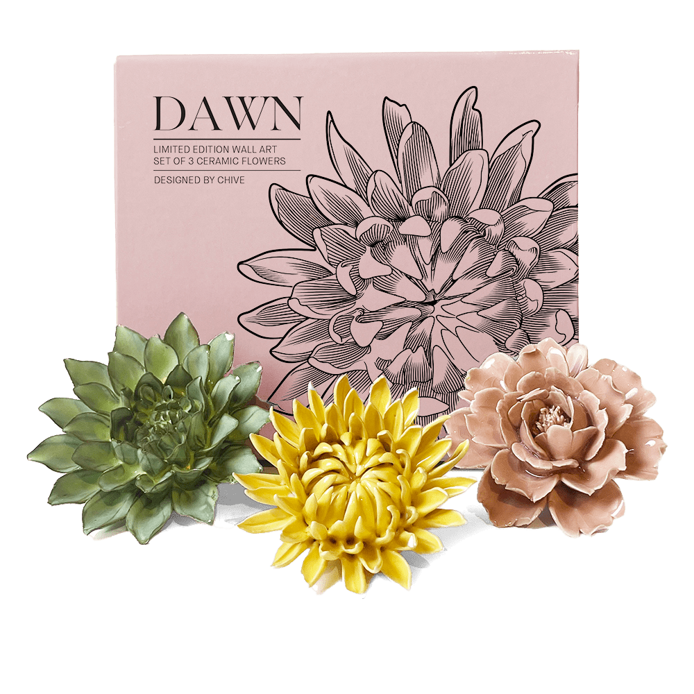 Ceramic Flower Wall Art Dawn Box Set - Chive Ceramics Studio - Ceramic Flowers - Chive US