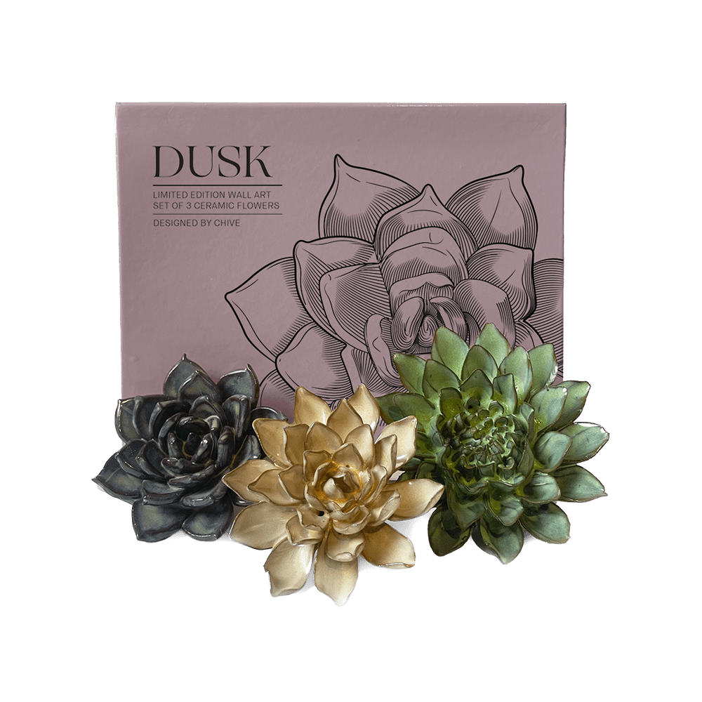 Ceramic Flower Wall Art Dusk Box Set - Chive Ceramics Studio - Ceramic Flowers - Chive US