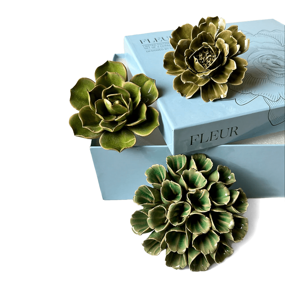 Ceramic Flower Wall Art Fleur Box Set - Chive Ceramics Studio - Ceramic Flowers - Chive US