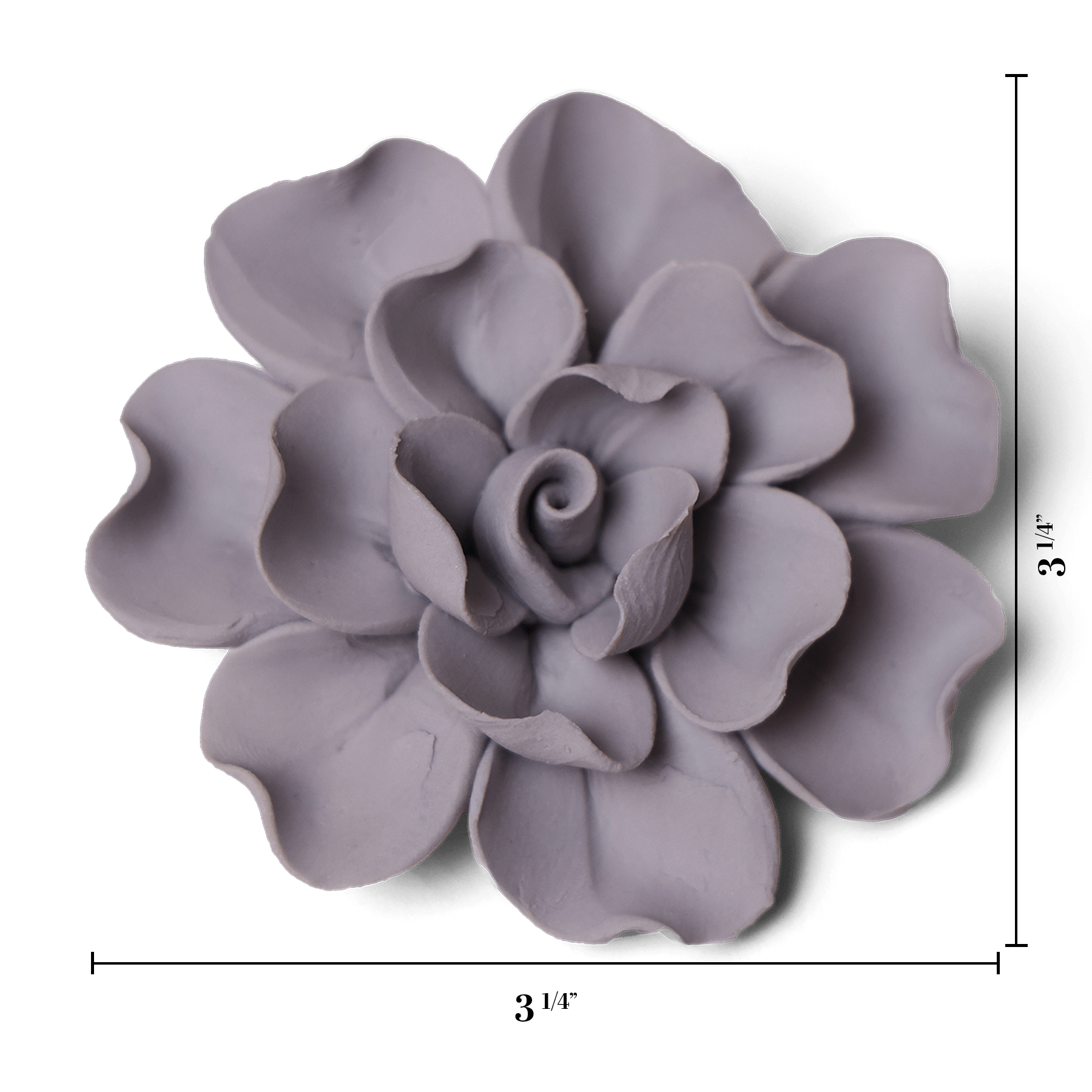 Ceramic Flower Tabletop Art Matte Grey A - Chive Ceramics Studio - Ceramic Flowers - Chive US