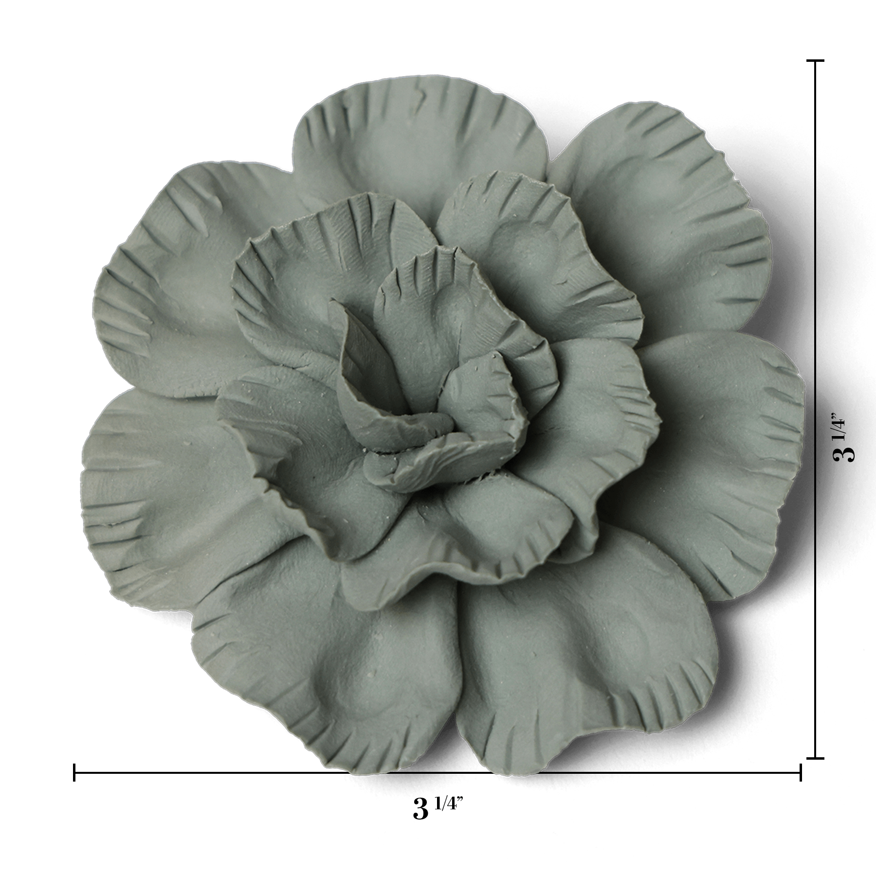 Ceramic Flower Tabletop Art Matte Olive C - Chive Ceramics Studio - Ceramic Flowers - Chive US