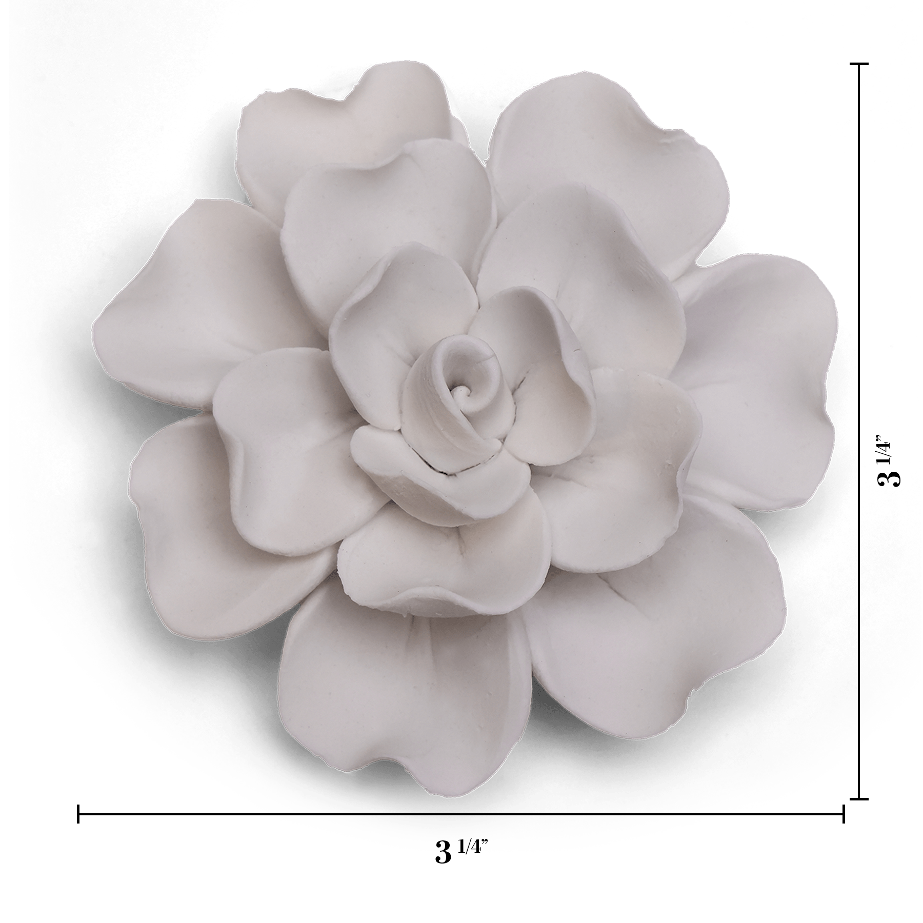 Ceramic Flower Tabletop Art Matte White A - Chive Ceramics Studio - Ceramic Flowers - Chive US