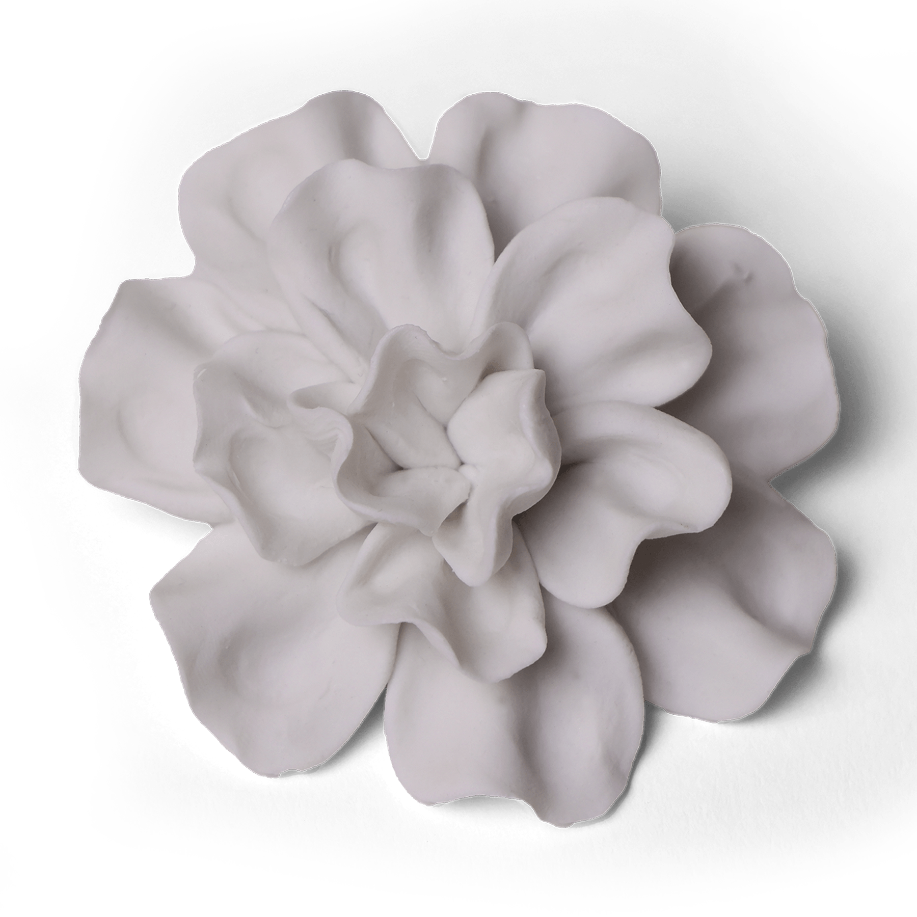 Ceramic Flower Tabletop Art Matte White B - Chive Ceramics Studio - Ceramic Flowers - Chive US