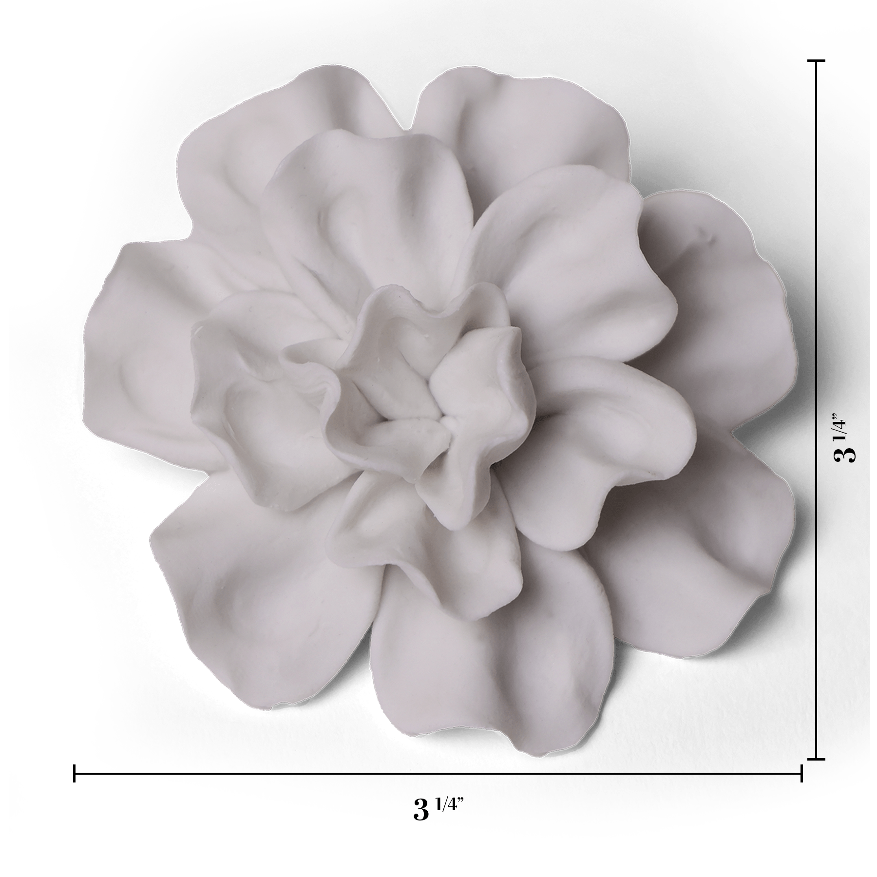 Ceramic Flower Tabletop Art Matte White B - Chive Ceramics Studio - Ceramic Flowers - Chive US