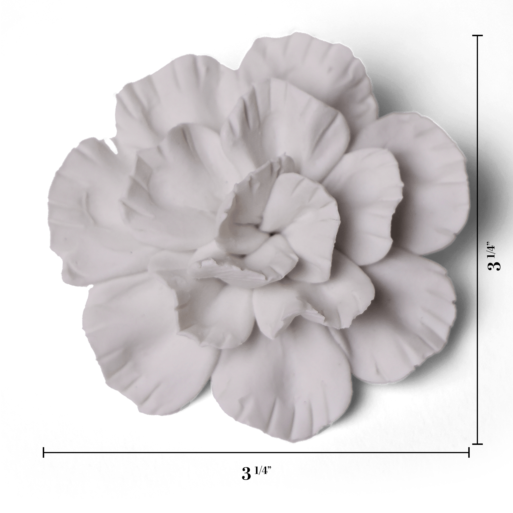 Ceramic Flower Tabletop Art Matte White C - Chive Ceramics Studio - Ceramic Flowers - Chive US