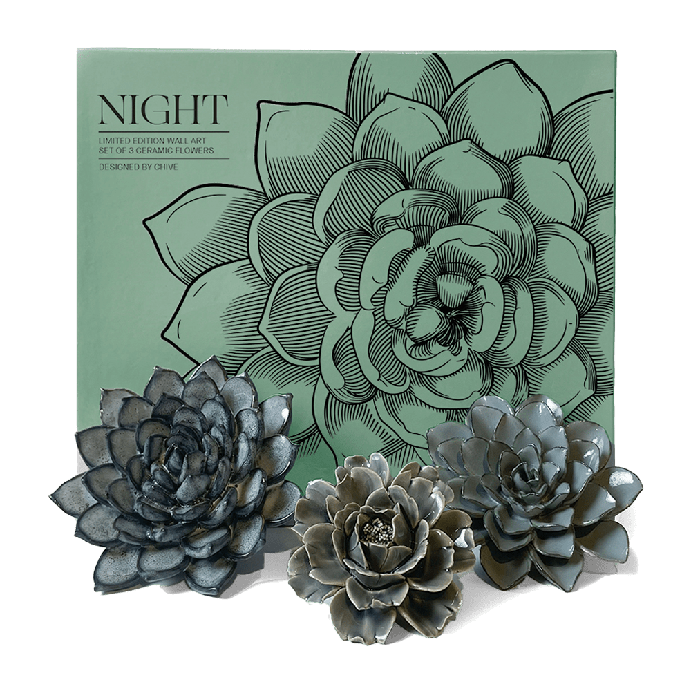 Ceramic Flower Wall Art Night Box Set - Chive Ceramics Studio - Ceramic Flowers - Chive US