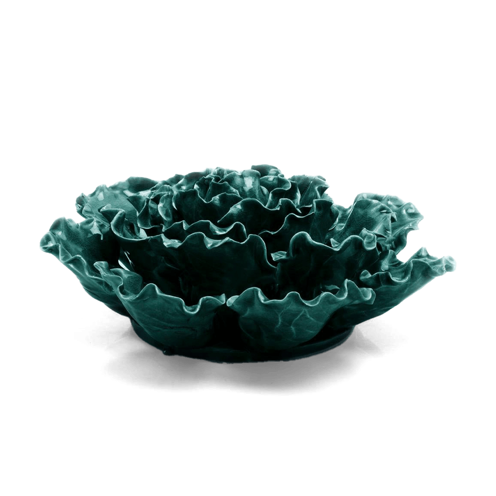 Ceramic Flower Lettuce Dark Green XL - Chive Ceramics Studio - Ceramic Flowers - Chive US