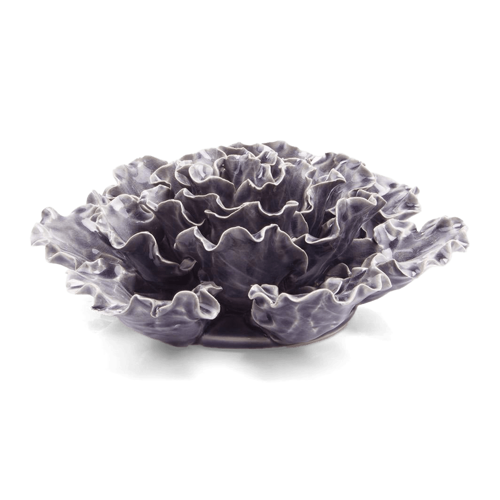 Ceramic Flower Lettuce Grey Lilac XL - Chive Ceramics Studio - Ceramic Flowers - Chive US