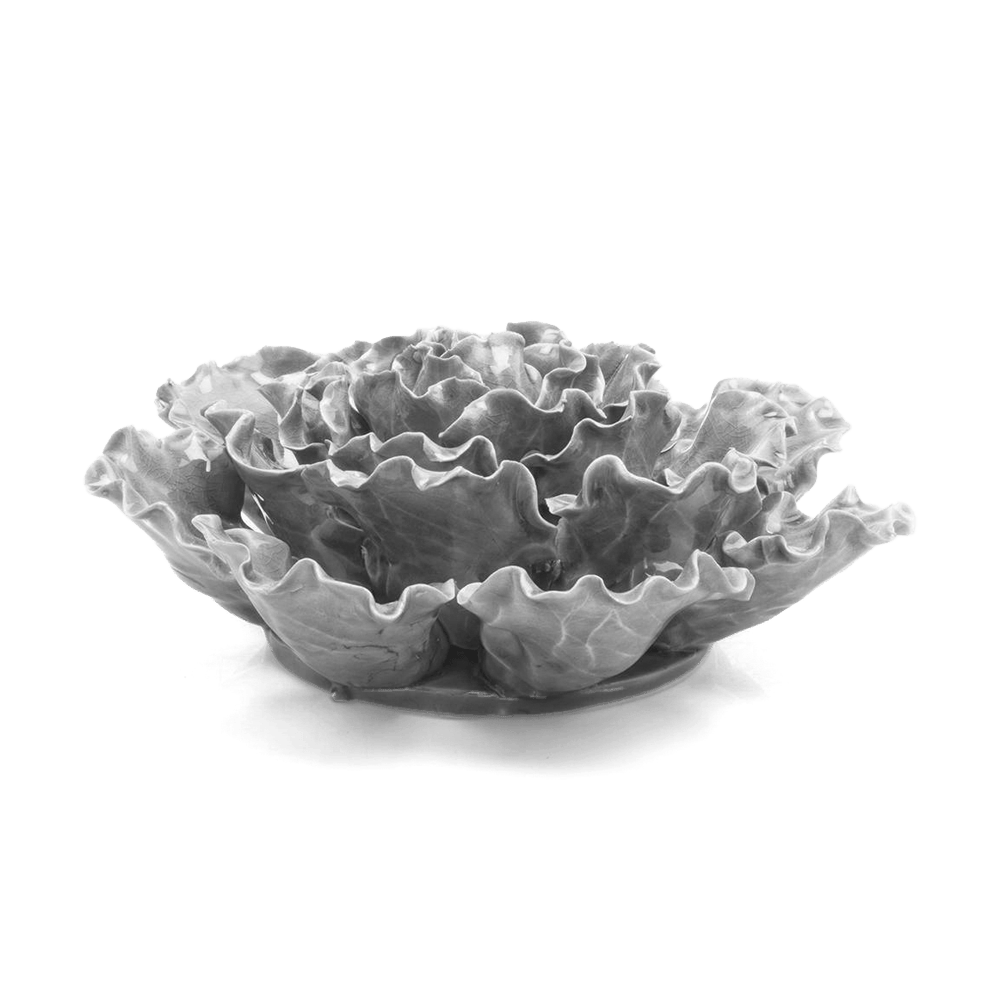 Ceramic Flower Lettuce Grey XL - Chive Ceramics Studio - Ceramic Flowers - Chive US