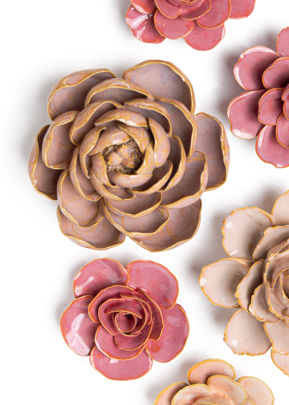 Gerberoy - 6 Piece Set - Chive Ceramics Studio - Ceramic Flower Sets - Chive Ceramics Studio