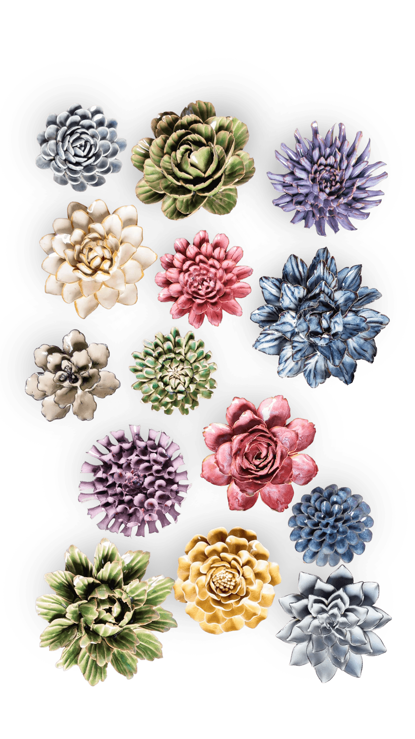 New Haven - 14 Piece Curated Set - Chive Ceramics Studio - Ceramic Flower Sets - Chive Ceramics Studio